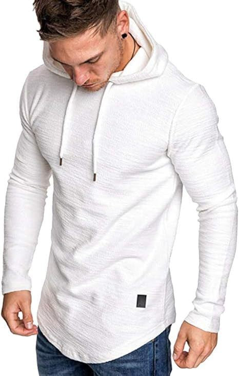 Mens Fashion Hoodies Fleece Long Sleeve Athletic Sweatshirt Pullover